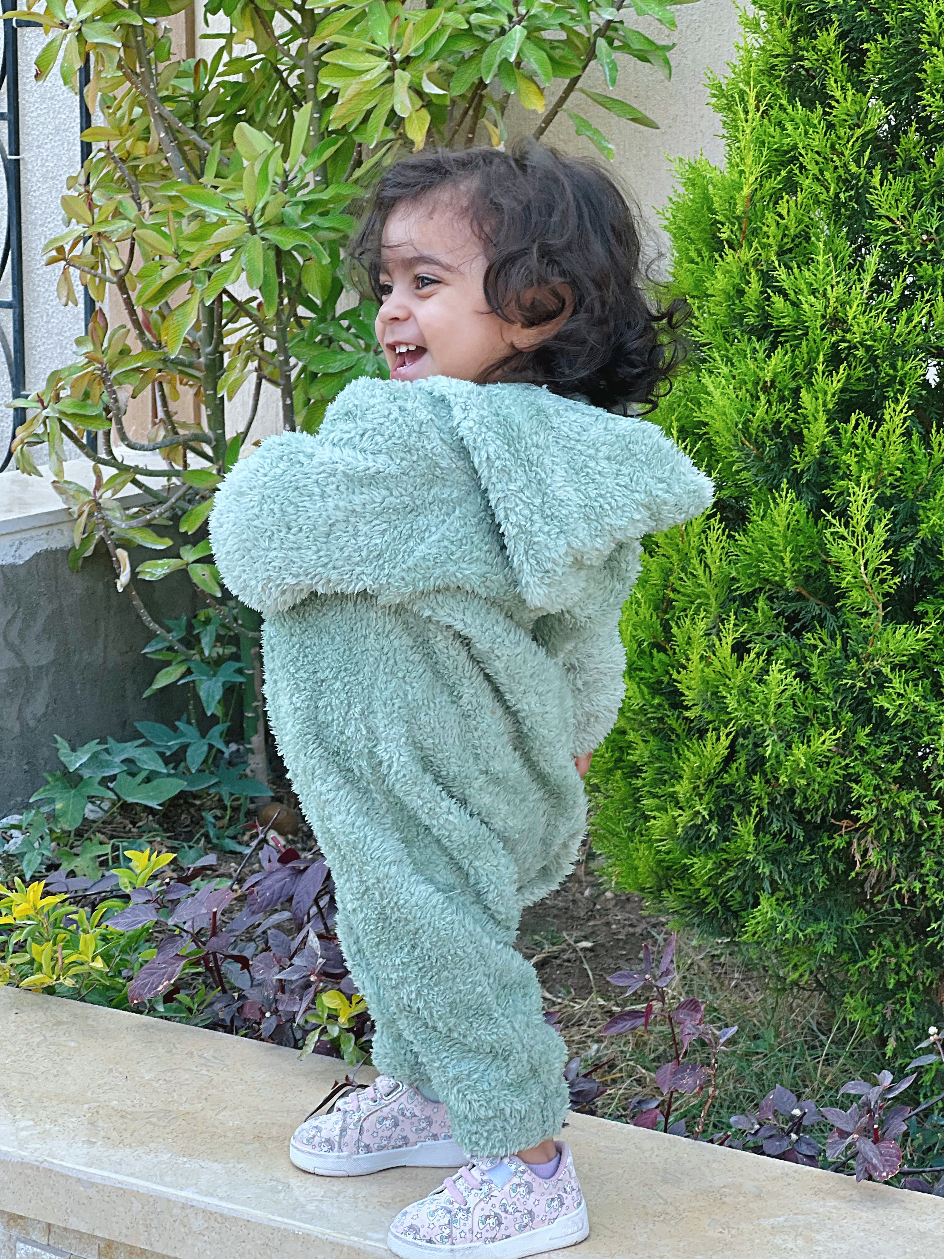 Teddy jumpsuit in mint green
