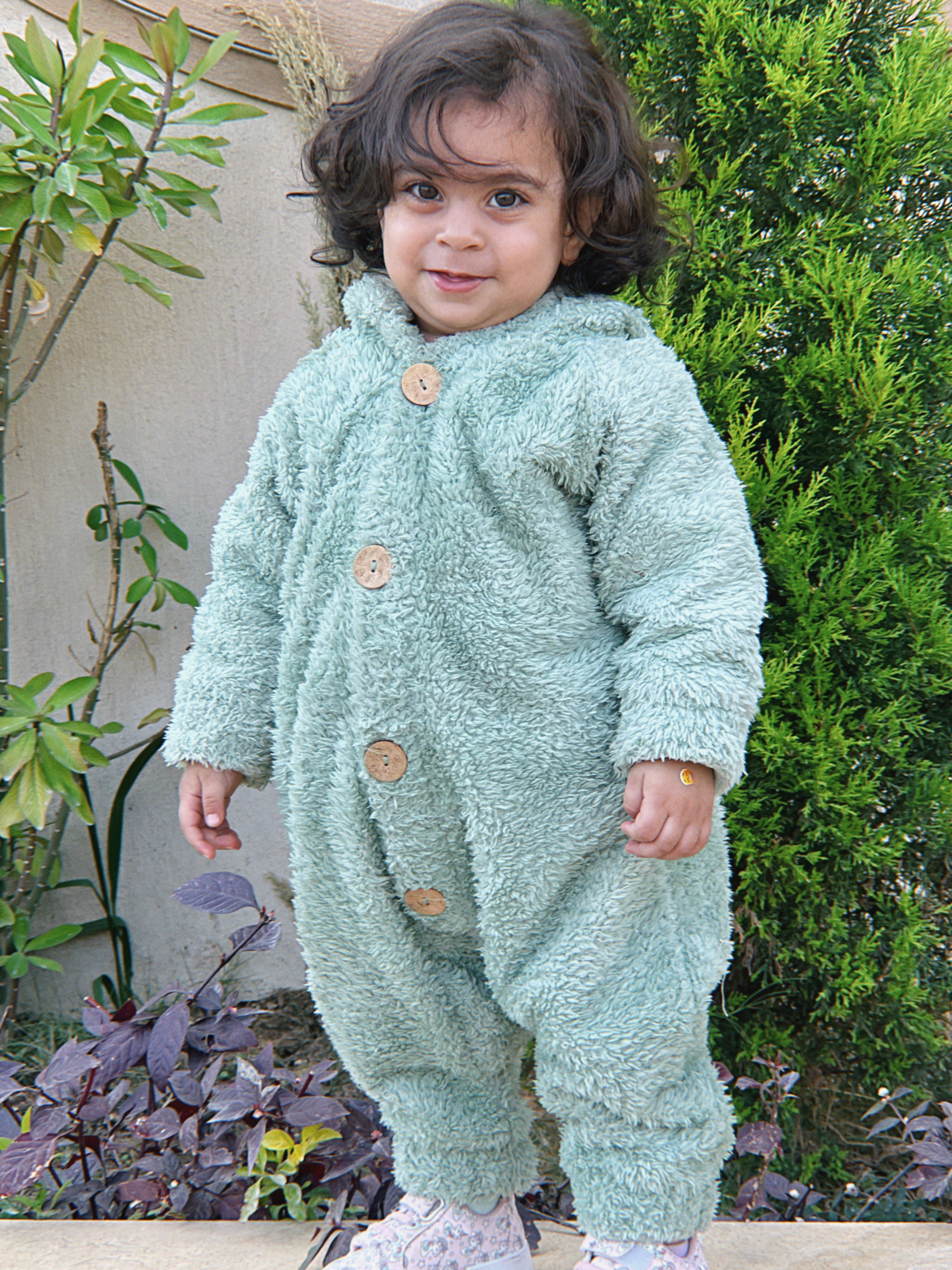 Teddy jumpsuit in mint green