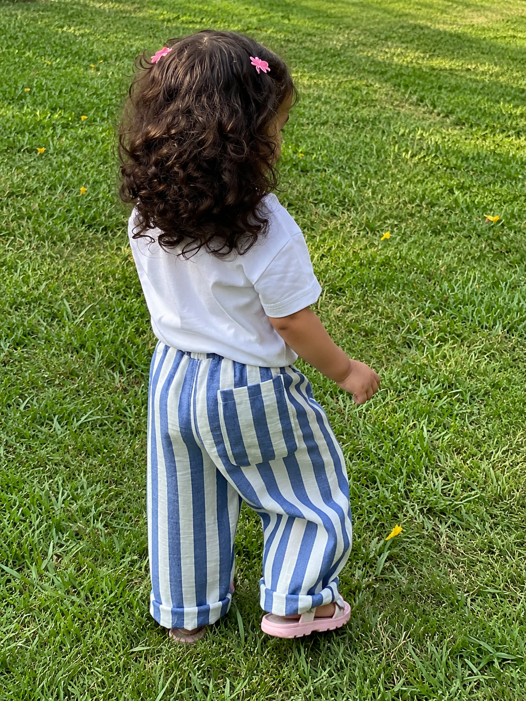 Stripped pants in blue ( Unisex )