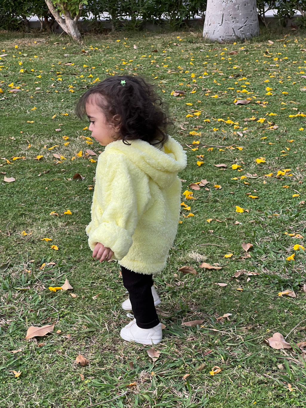 Cozy jacket in yellow