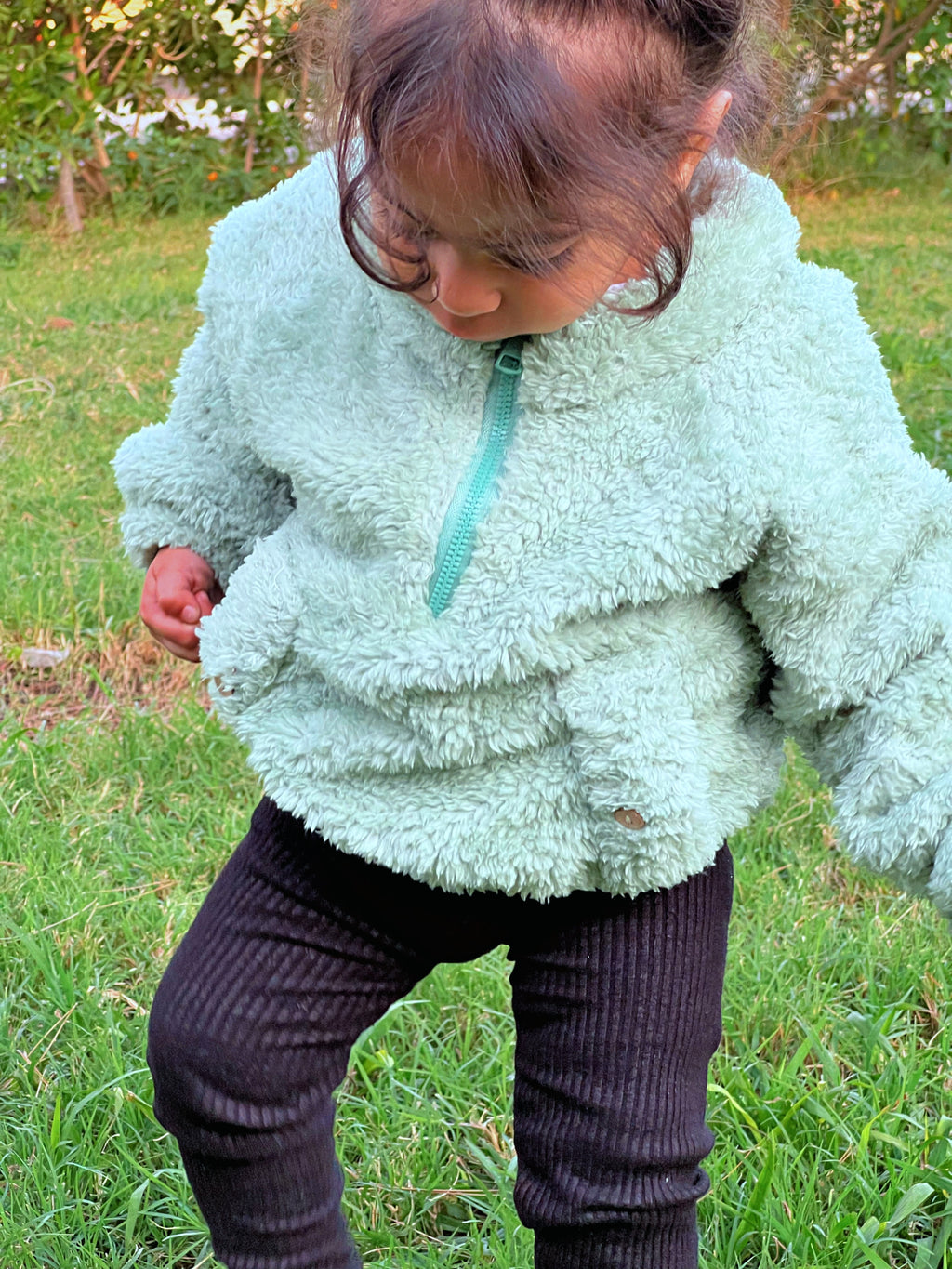Snuggle fleece top in mint green ( limited edition )