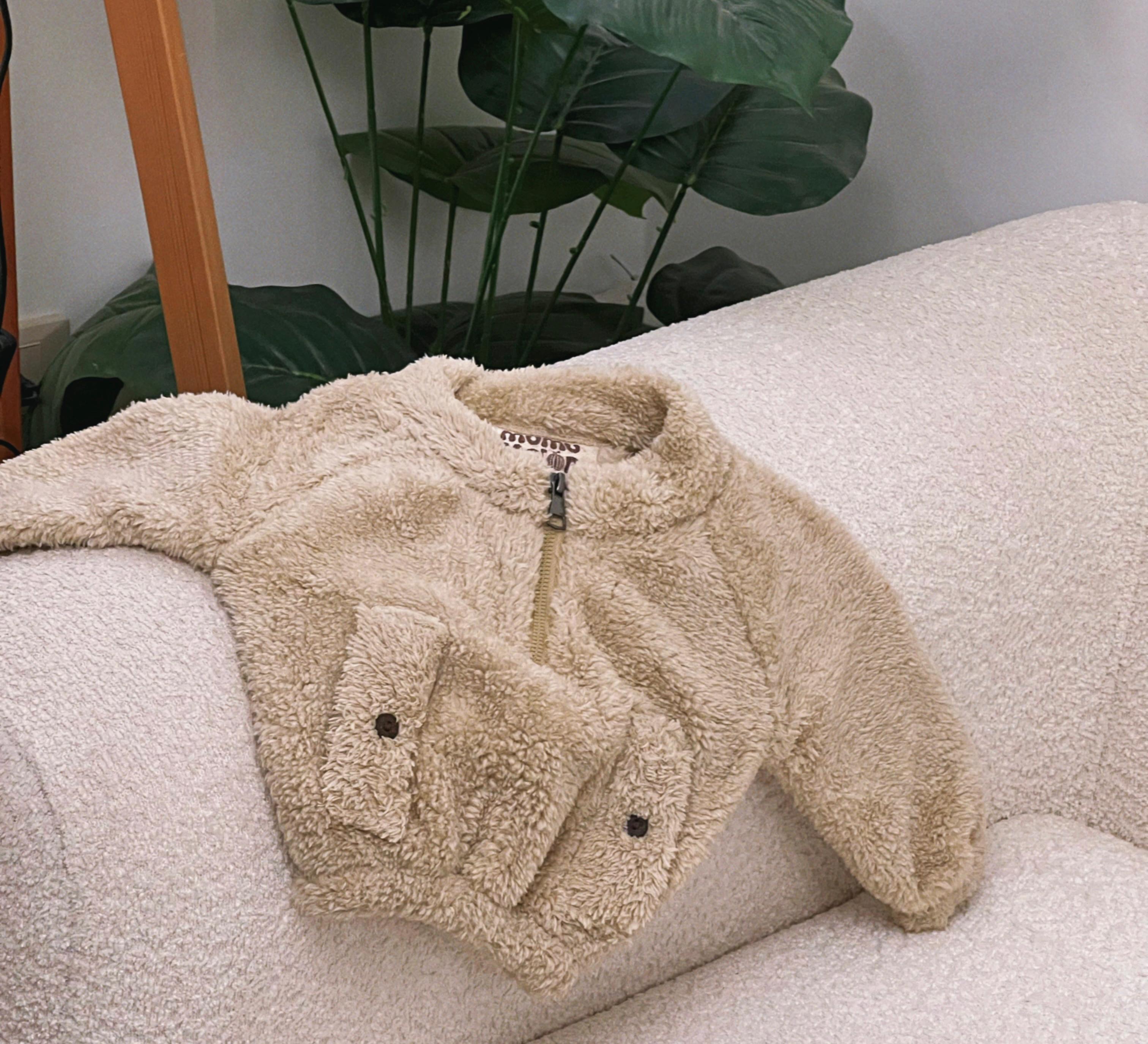 Snuggle fleece top in beige