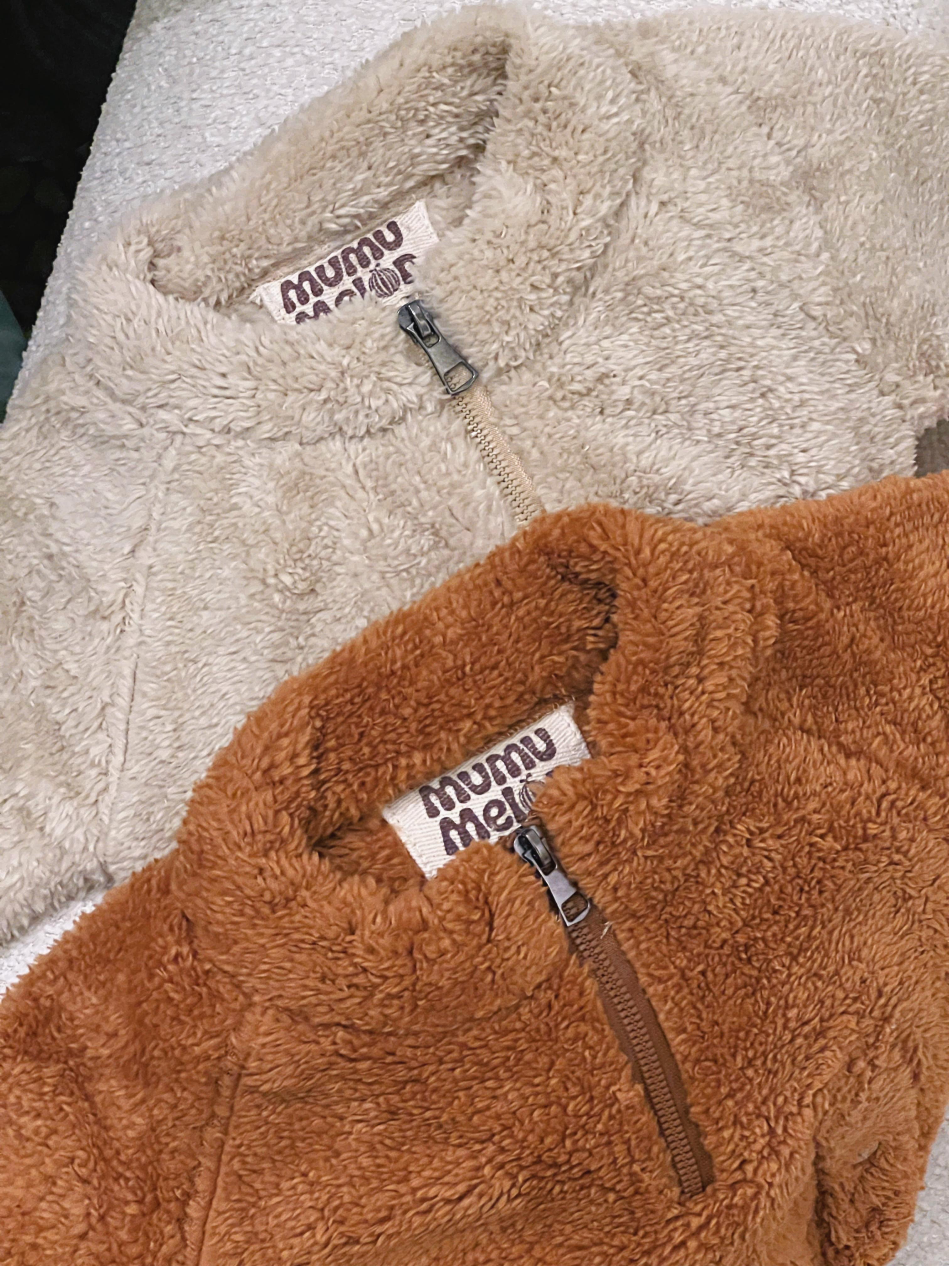 Snuggle fleece top in camel