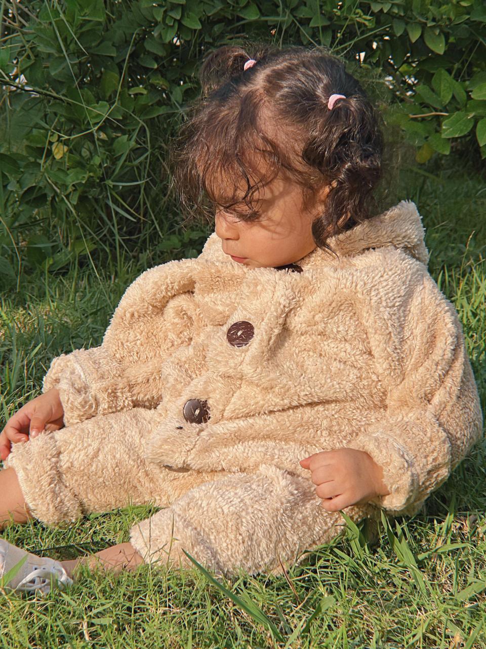 Teddy jumpsuit in beige