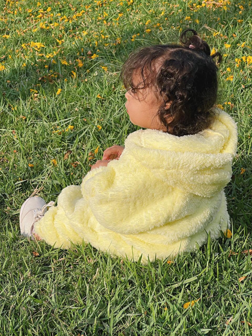 Teddy jumpsuit in pastel yellow