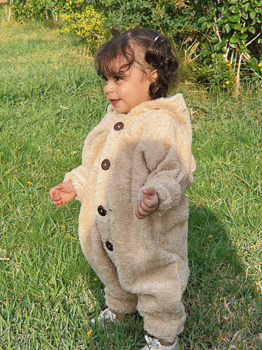 Teddy jumpsuit in beige
